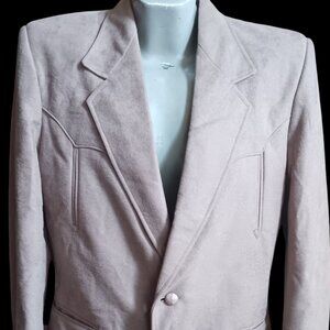 42 Vintage Mens Blazer Jacket Pioneer Wear Cowboy Rancher Notched Lapel 1980's